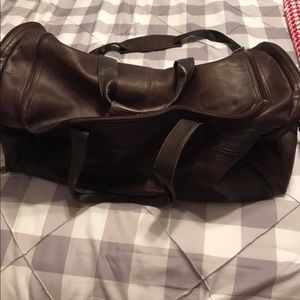 Brown Leather Duffle Bag